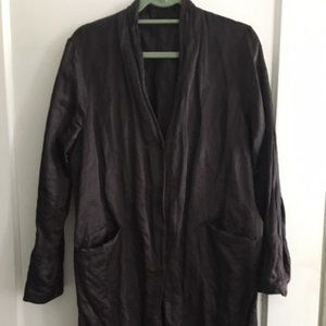 Eileen Fisher Deep Brown Metallic Coat Medium Price Drop